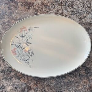 Vintage Taylor, Smith & Taylor Oval “Bachelor Button” Serving Platter
